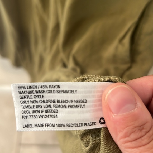 Universal Threads Target dress WITH POCKETS! Size L green linen. - Picture 5 of 5